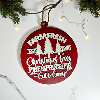 Christmas tree farm ornament for country Christmas decor
farmhouse Christmas tree decorations with wood accents
rustic Christmas ornaments with evergreen tree design
wooden Christmas tree decorations for cozy holiday homes
old fashioned Christmas tree farm decorations
traditional Christmas tree farm wooden ornament
rustic Christmas ornament for cabin holiday decor