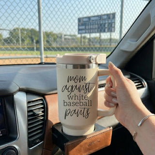white uniform mom tumbler
baseball mom quotes cup
baseball parent humor tumbler
sports mom life drinkware