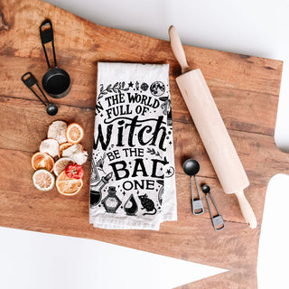 unique witchy halloween gift for sarcastic mom
cute but savage witch quote towel for fall kitchen
funny witch home décor for coven wine night
playful witchcraft towel for cauldron and cocktails station