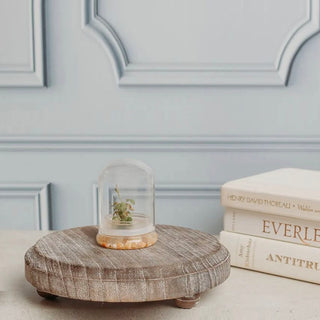 Elevated rustic wood tray candle display living room
Raised wooden pedestal tray with pillar candles bathroom
Handmade wood riser tray styling candles and greenery
Natural wood elevated tray with seasonal decor items