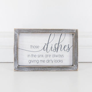 Kitchen Decor - Wooden Kitchen Sign - Dishes