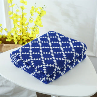 Blue Geometric Blanket Throw, Gia Roma