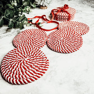 Braided Coasters for Christmas handmade wholesalers