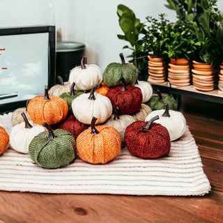 Jute Pumpkins, Handmade Mini Pumpkins Fabric