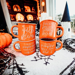 Where to buy halloween coffee mugs ceramic and orange?