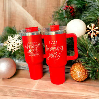 Christmas mugs cute with straws