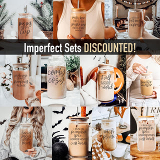 Imperfect Fall Glass Mugs