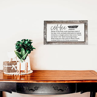 Wood signs for home wholesale, coffee bar table ideas,  how to decorate a coffee bar at home