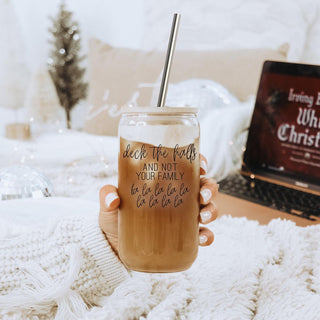 Holiday Coffee Mug Humor with Lid and Straws