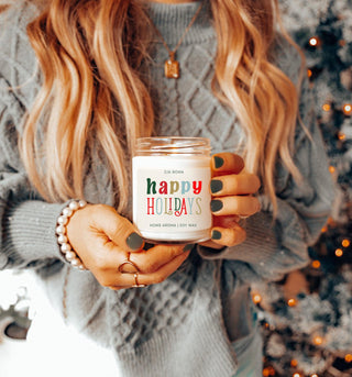 Happy Holiday Candle