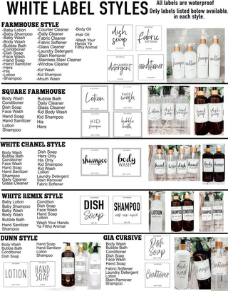 32oz Plastic White Dispensers