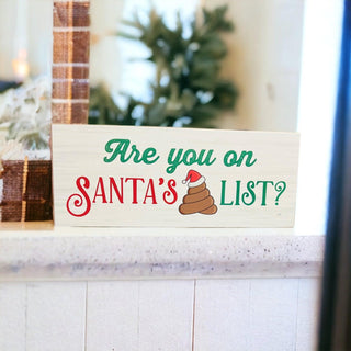 Santa's 💩 List Sign