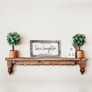 Our home quotes in farmhouse style chic