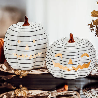 Hand Painted Ceramic Pumpkins for Halloween Home Decor